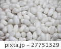 Close up white cocoons of silkworm 27751329