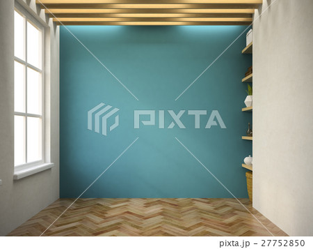 Interior empty room 3D rendering 27752850