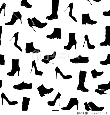 Shoes Silhouette Seamless Pattern Background 27753801