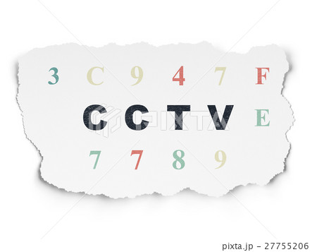 Privacy concept: CCTV on Torn Paper background 27755206
