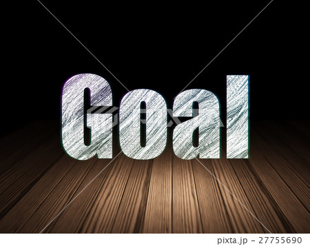 Marketing concept: Goal in grunge dark room 27755690