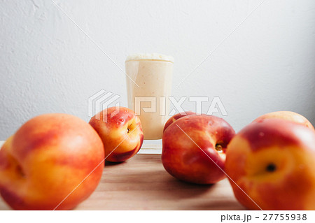 nectarine smoothie with peaches fresh blended nectarine smoothie with peaches fresh blended 27755938
