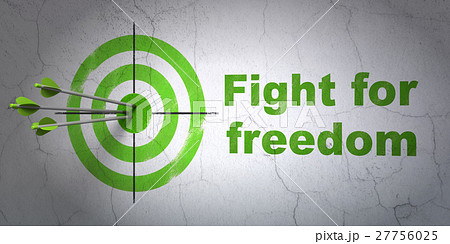 Politics concept: target and Fight For Freedom on Politics concept: target and Fight For Freedom on 27756025