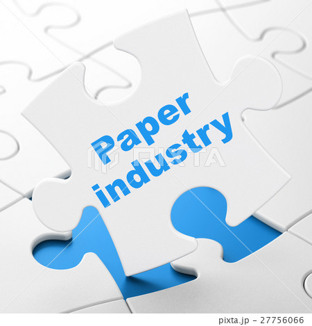 Manufacuring concept: Paper Industry on puzzle Manufacuring concept: Paper Industry on puzzle 27756066