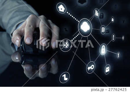 Wireless connection 3D rendering concept 27762425