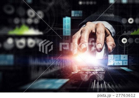 Businessman using wireless mouse 27763612