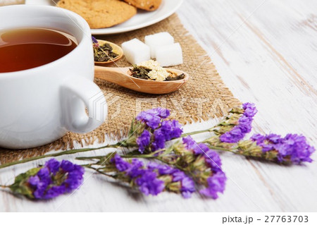 Herbal tea and cookies 27763703
