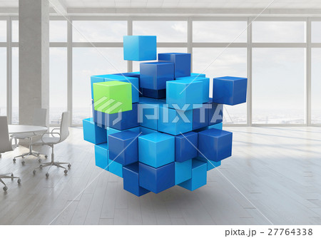 Cube in modern office Cube in modern office 27764338