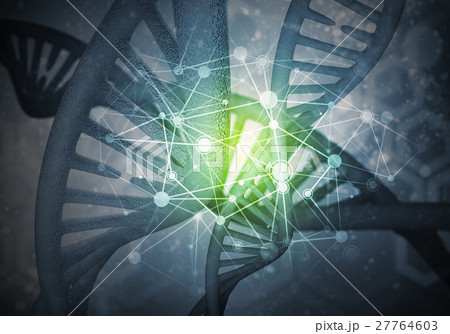 DNA molecules background, 3D rendering 27764603