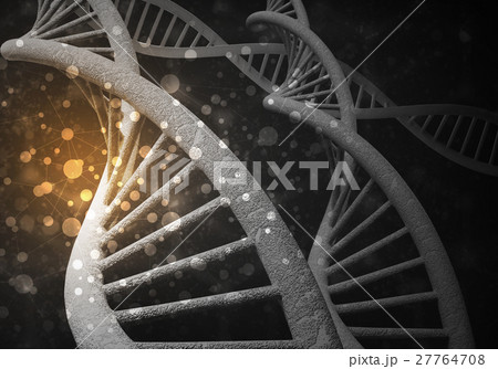 DNA molecules background, 3D rendering DNA molecules background, 3D rendering 27764708