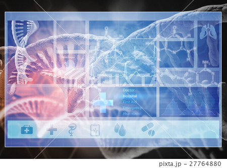 Medicine user interface, 3D rendering 27764880