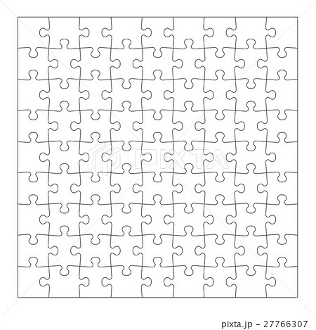 パズルピース正方形のイラスト素材 [27766307]
