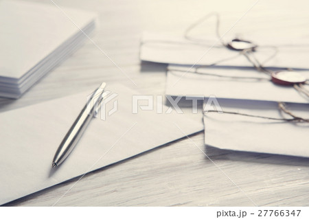Letters with seal on table Letters with seal on table 27766347