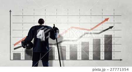 Hockey player and dynamics graph Hockey player and dynamics graph 27771354