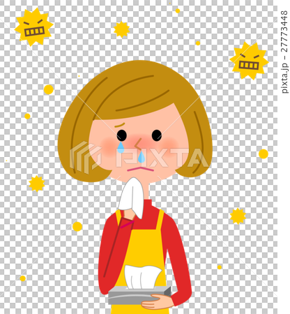A woman with hay fever apron 27773448