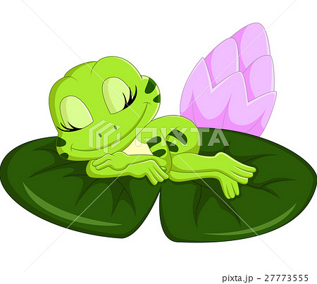 Cute frog sleeping cartoon Cute frog sleeping cartoon 27773555