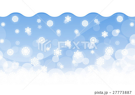 背景素材壁紙 雪の結晶 冬景色 風景 光 輝き キラキラ クリスマス 装飾 スノー 積雪 パーティーのイラスト素材