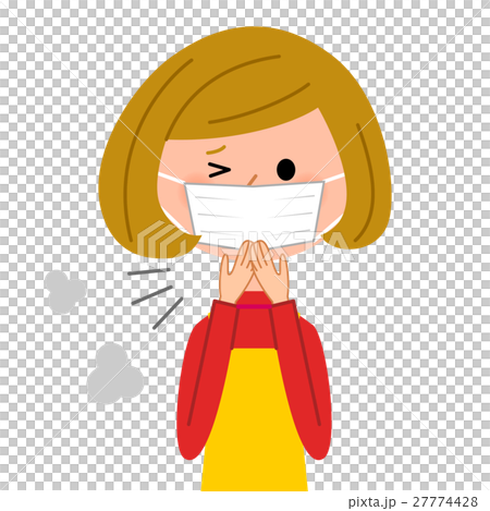 体調不良のエプロンの女性 体調不良のエプロンの女性 27774428