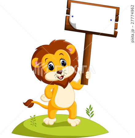 Cute cartoon lion 27774962
