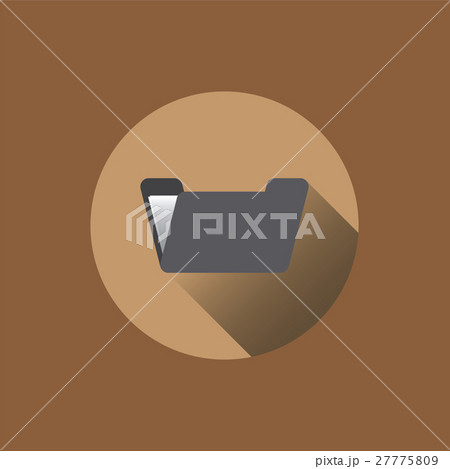 Flat folder icon. 27775809