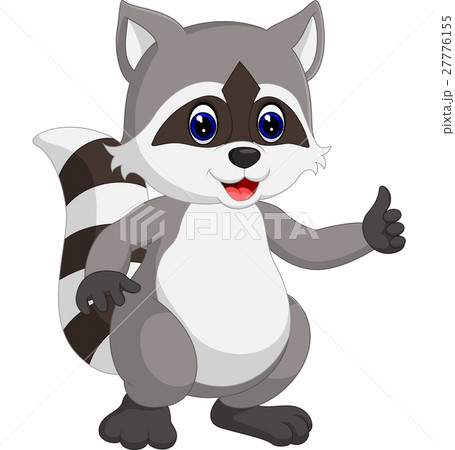 Raccoon cartoon waving Raccoon cartoon waving 27776155