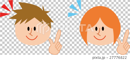 指をさす男性と女性のイラスト 指をさす男性と女性のイラスト 27776822