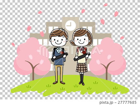 卒業式イメージ：男の子と女の子 27777685