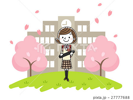 卒業式イメージ：女の子 27777688