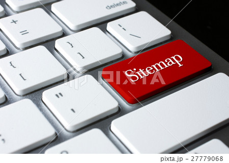 Sitemap on Red Enter Button on white keyboard Sitemap on Red Enter Button on white keyboard 27779068