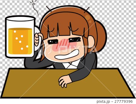 酔っ払うOLのイラスト 酔っ払うOLのイラスト 27779396