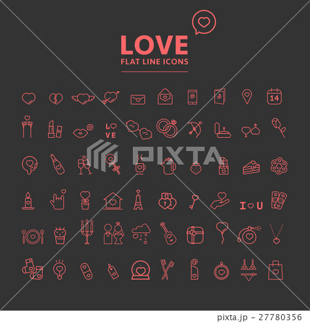 Set of valentine's day objects and icon 27780356