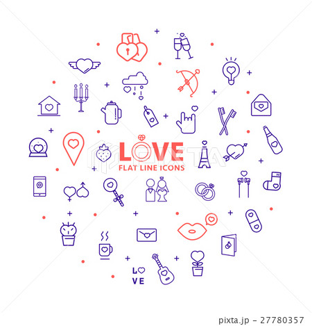 Set of valentine's day objects and icon 27780357