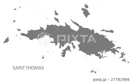 Saint Thomas United States Virgin Islands Map grey Saint Thomas United States Virgin Islands Map grey 27782906
