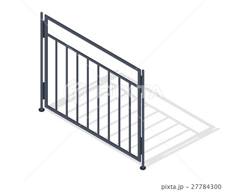 Steel Fence Section Vector In Isometric Projection 27784300