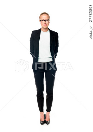 Business woman standing with arms crossed against Business woman standing with arms crossed against 27785893