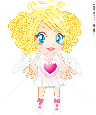 天使の女の子キャラ(ブーツ)_ハート 天使の女の子キャラ(ブーツ)_ハート 27787884