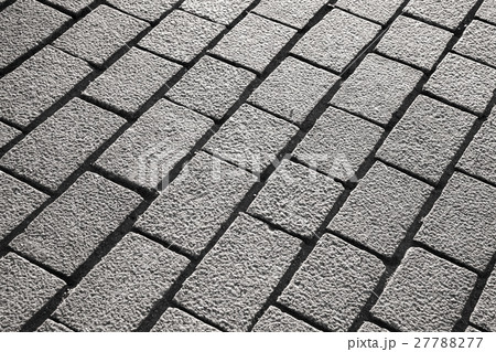 Gray cobble road background photo 27788277