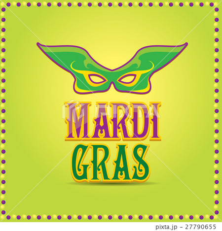 mardi gras vector background with mask and text 27790655
