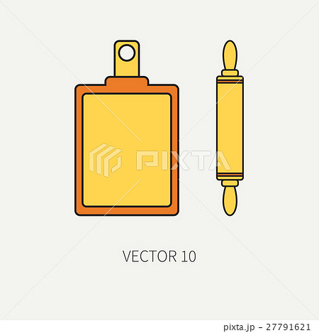 Line color vector kitchenware icons plunger Line color vector kitchenware icons plunger 27791621