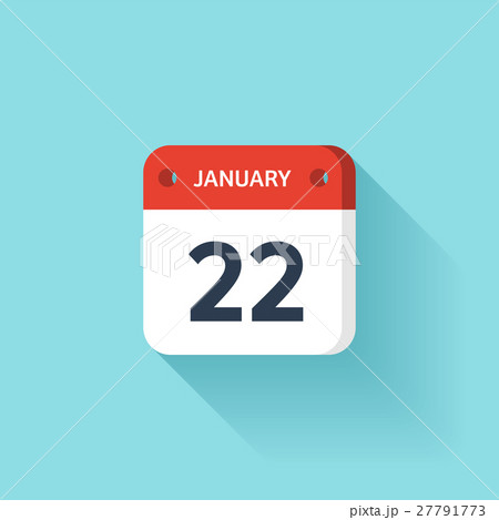 January 22. Isometric Calendar Icon With Shadow 27791773