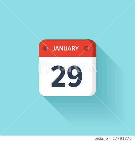 January 29. Isometric Calendar Icon With Shadow 27791776