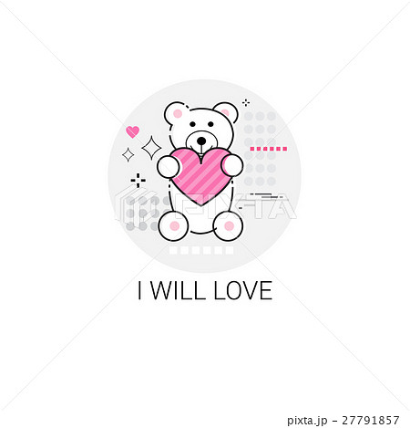 Valentine Day Gift Card Holiday Love Icon Stamp 27791857