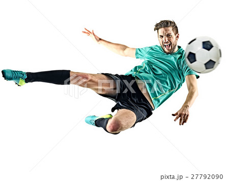 soccer player man isolated 27792090