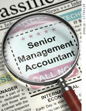 Now Hiring Senior Management Accountant. 3D. Now Hiring Senior Management Accountant. 3D. 27794139