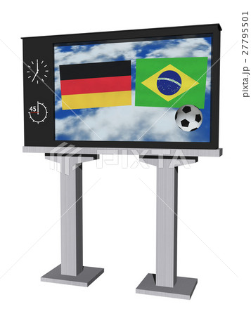 サッカー用モニター ドイツvsブラジル のイラスト素材