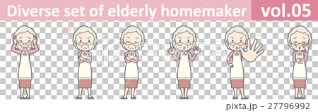 Old woman wearing an apron vol.05 27796992