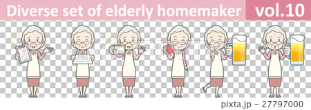 An old woman wearing an apron vol.10 27797000