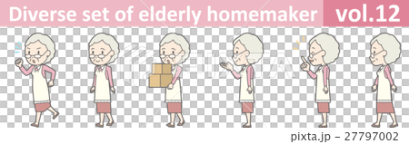 Old woman wearing an apron vol.12 27797002