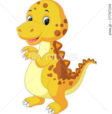Cute baby dinosaur cartoon 27797209