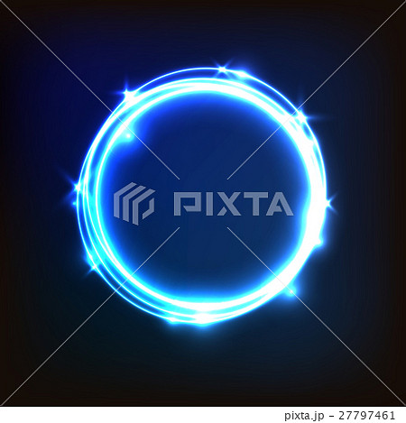 Abstract glowing blue background with circles 27797461